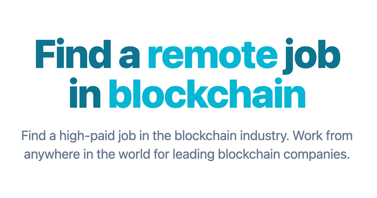 blockchain research jobs remote